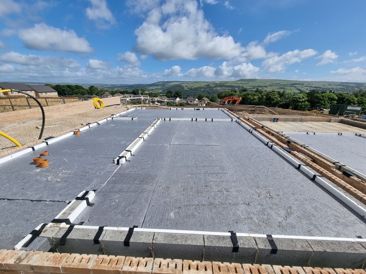 Ground floor construction on a housing development