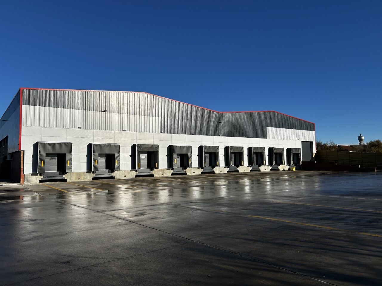 Completed commercial yard and loading bays