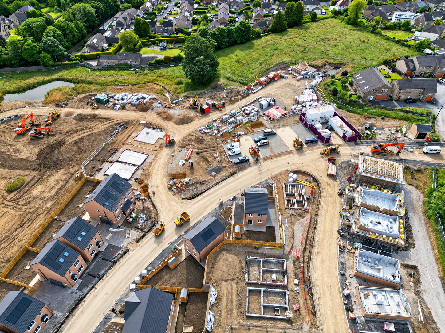 Aerial view of a Payne Civil Engineering development site